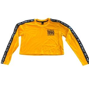 New York City 1990 crop top. S. Yellow